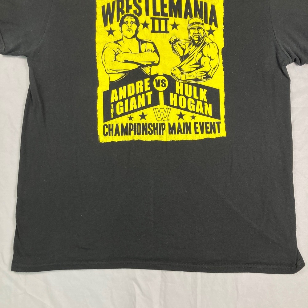 Funko WWE WrestleMania III Andre The Giant Hulk Hogan Graphic T-Shirt Black L - Picture 8 of 13